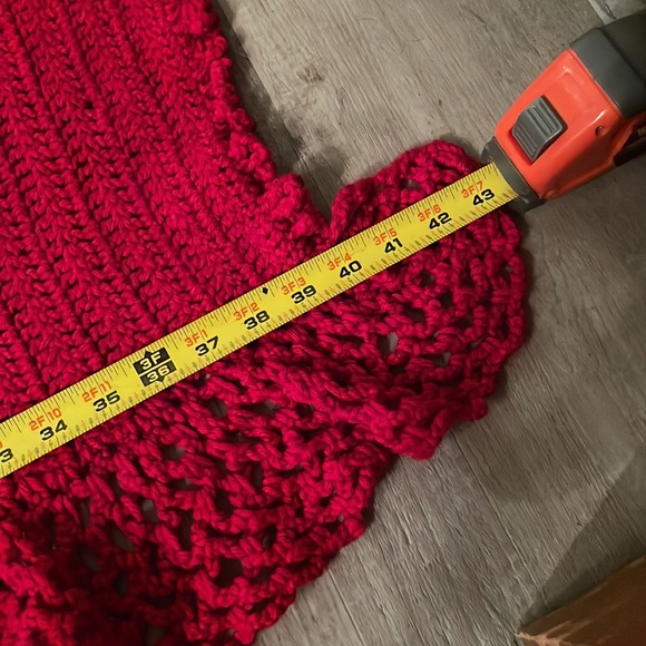 Cranberry colored Afghan 8ftx3ft - Picture 4 of 4